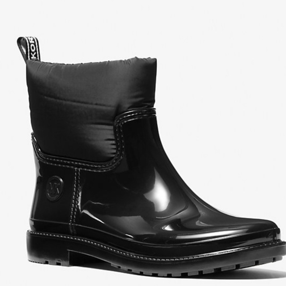 Michael Kors Black Rain Booties - Picture 2 of 3